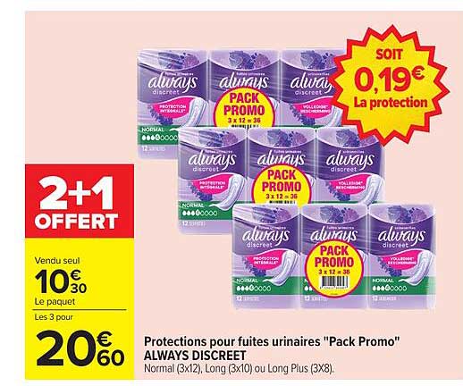 Pack Promo Always Discreet