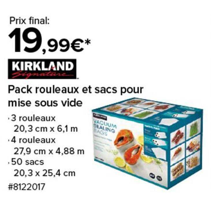 Pack rouleaux et sacs pour mise sous vide