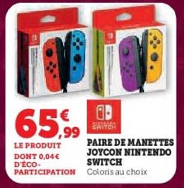 PAIRE DE MANETTES JOYCON NINTENDO SWITCH