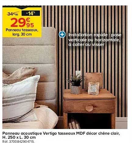 Panneau tisseaux, larg. 30 cm