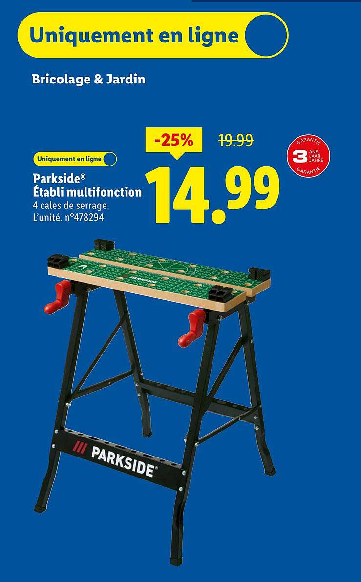 Parkside® Établi multifonction
