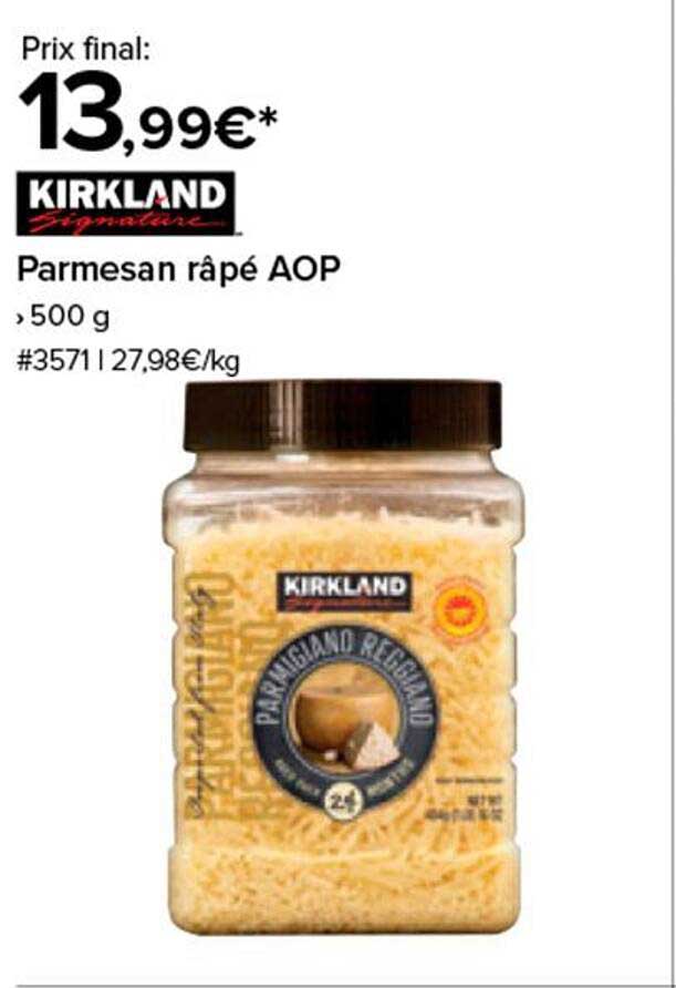 Parmesan râpé AOP