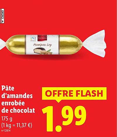 Pâte d’amandes enrobée de chocolat