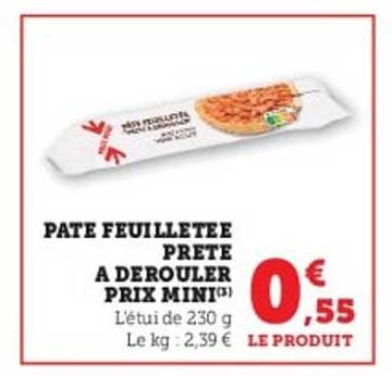 PATE FEUILLETEE PRETE A DEROULER PRIX MINI