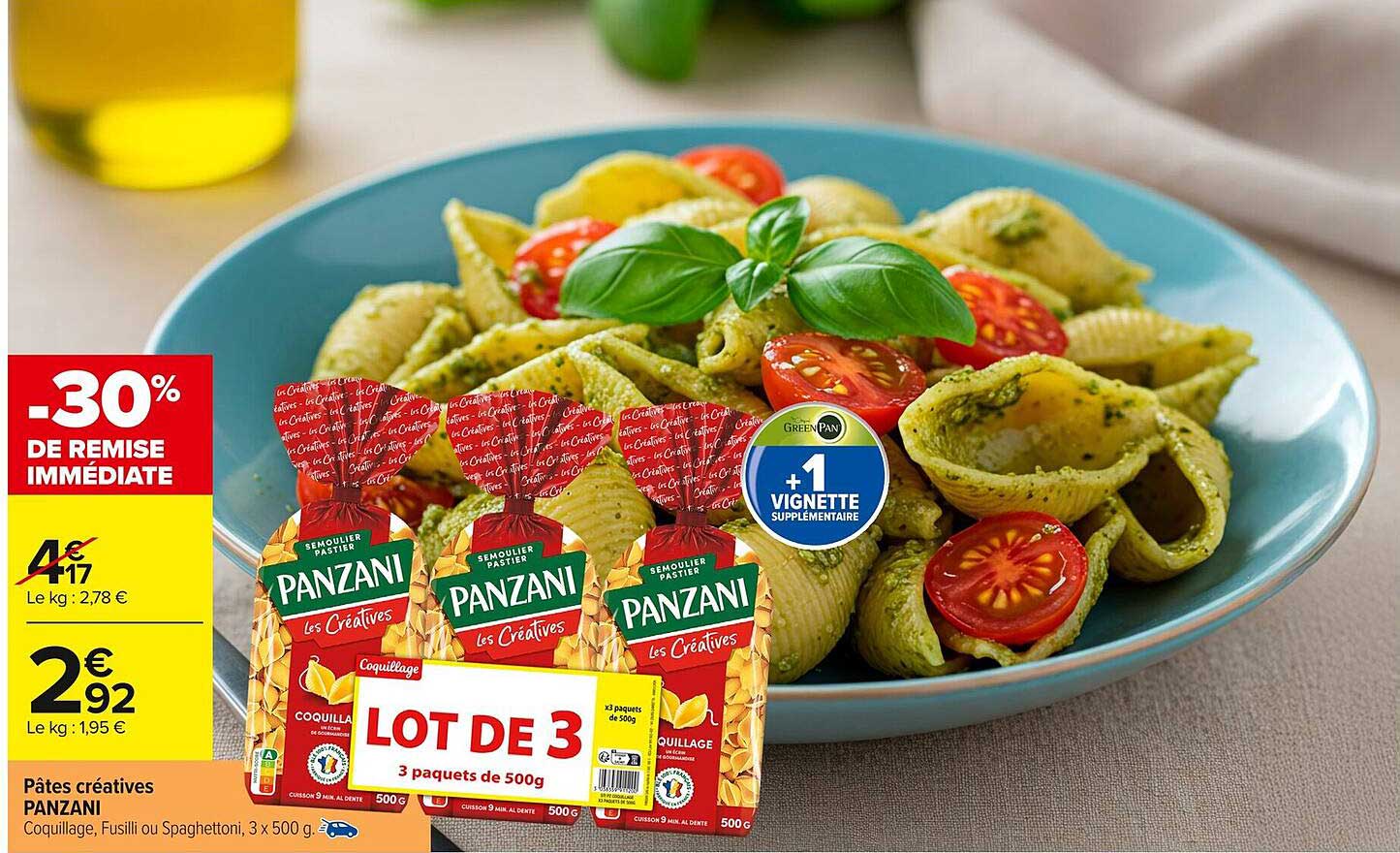 Pâtes créatives PANZANI - LOT DE 3