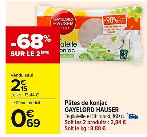 Pâtes de konjac GAYELORD HAUSER