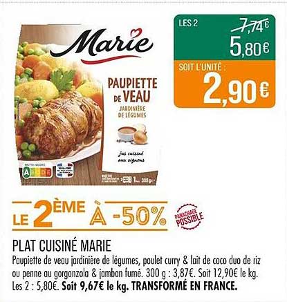Paupiette de Veau Jardinière de Légumes