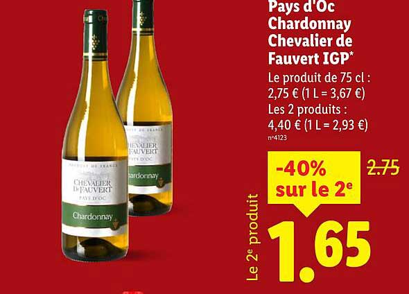 Pays d'Oc Chardonnay Chevalier de Fauvert IGP*