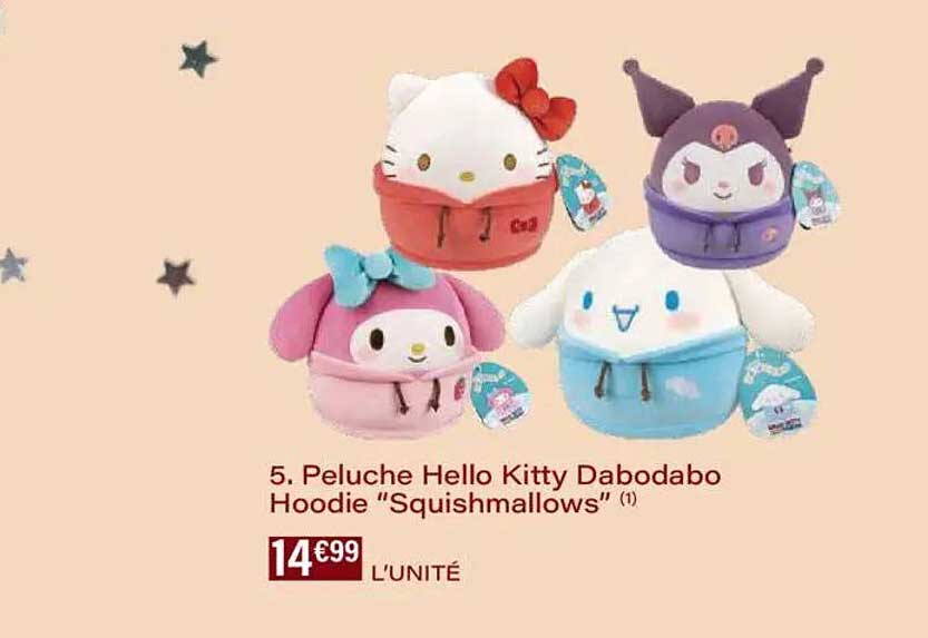 Peluche Hello Kitty Dabodabo Hoodie "Squishmallows"
