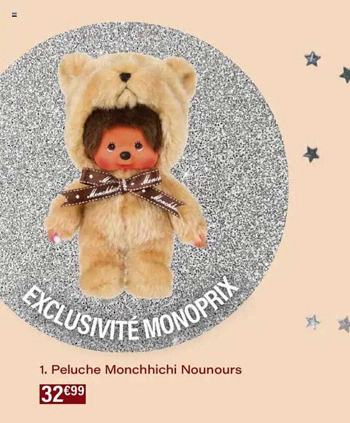 Peluche Monchhichi Nounours