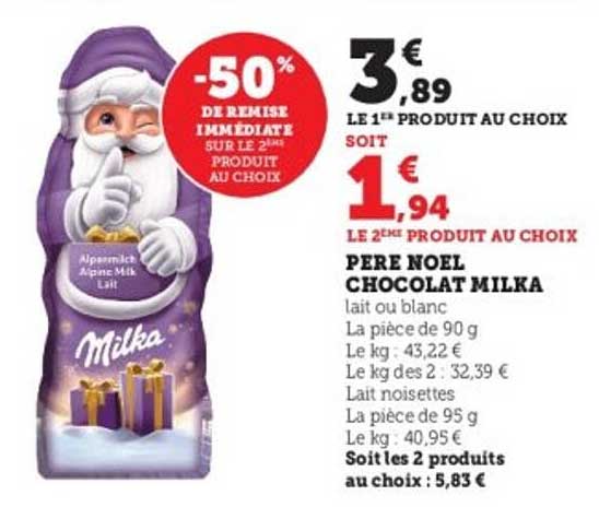 PERE NOEL CHOCOLAT MILKA