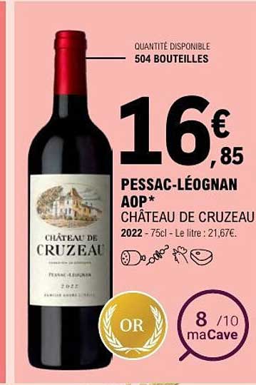 PESSAC-LÉOGNAN AOP* CHÂTEAU DE CRUZEAU