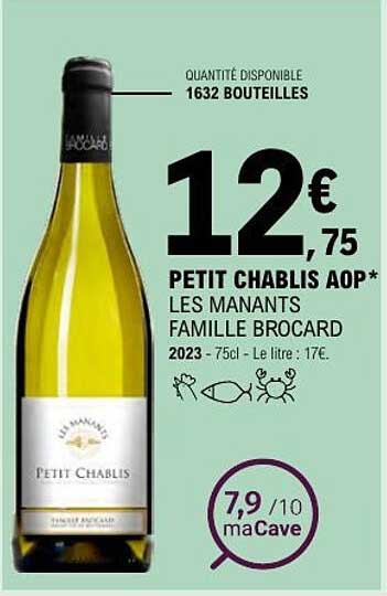 PETIT CHABLIS AOP* LES MANANTS FAMILLE BROCARD