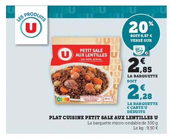 Petits salés aux lentilles U