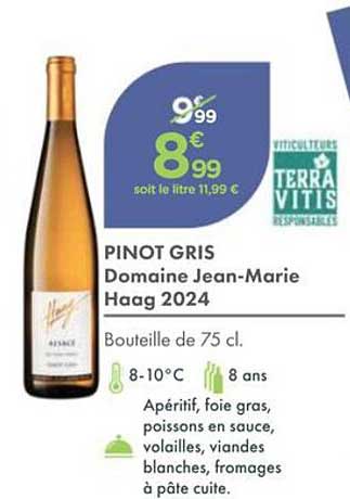PINOT GRIS Domaine Jean-Marie Haag 2024