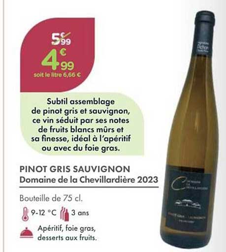 PINOT GRIS SAUVIGNON Domaine de la Chevillardière 2023