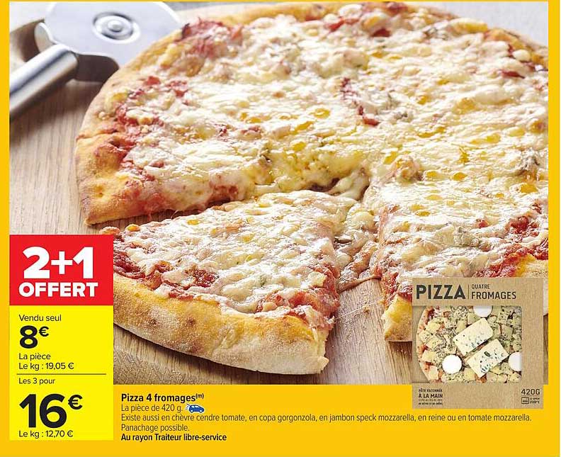 Pizza 4 fromages