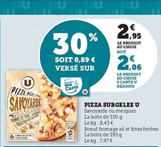 PIZZA SURGELÉE U