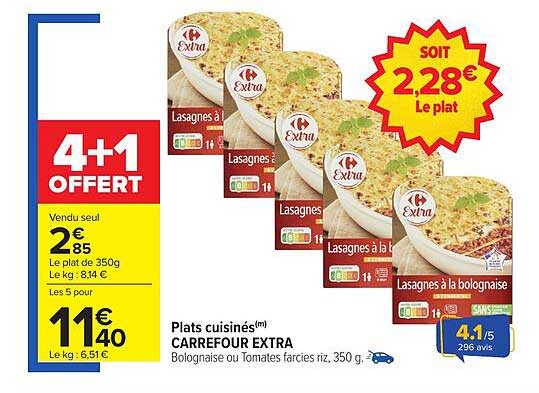 Plats cuisinés(m) CARREFOUR EXTRA