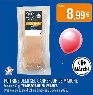 POITRINE DEMI SEL CARREFOUR LE MARCHÉ