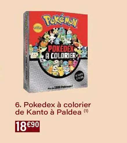 Pokédex à colorier de Kanto à Paldea