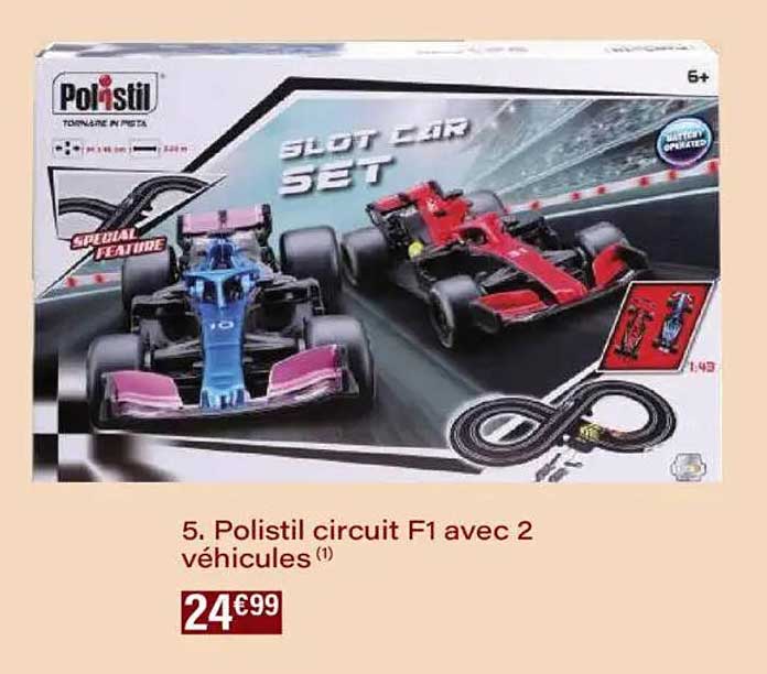 Polistil circuit F1 avec 2 véhicules