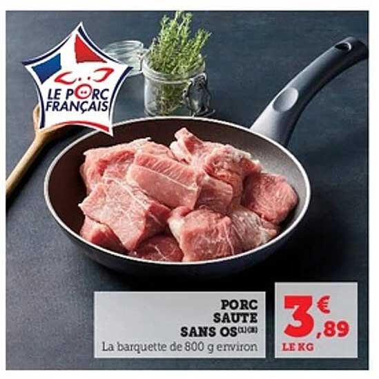 PORC SAUTE SANS OS