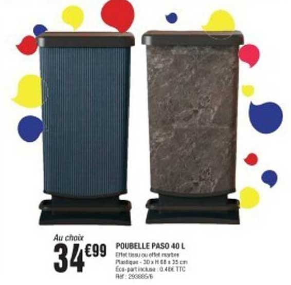 POUBELLE PASO 40 L