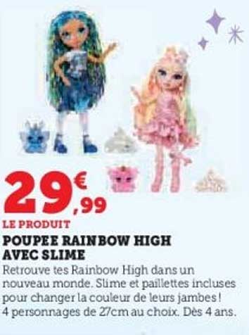 POUPEE RAINBOW HIGH AVEC SLIME