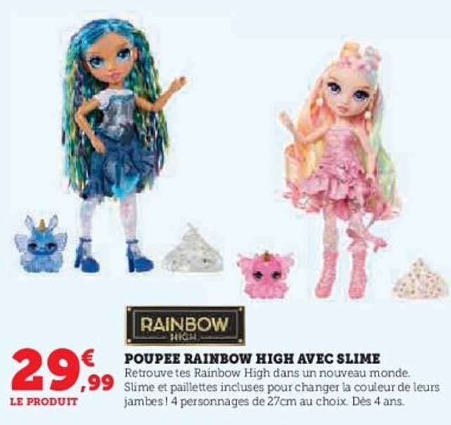 POUPÉE RAINBOW HIGH AVEC SLIME