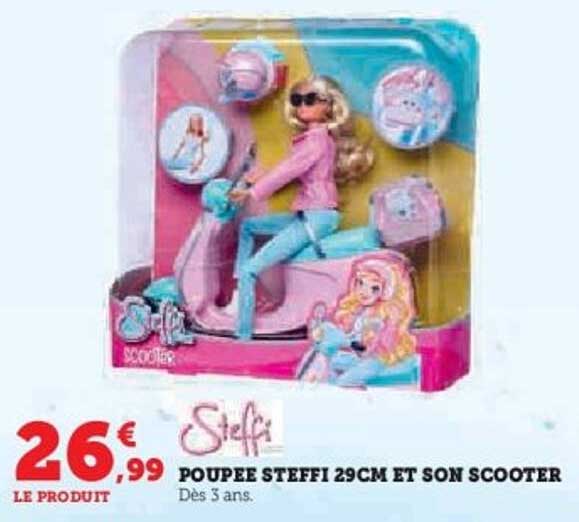POUPÉE STEFFI 29CM ET SON SCOOTER