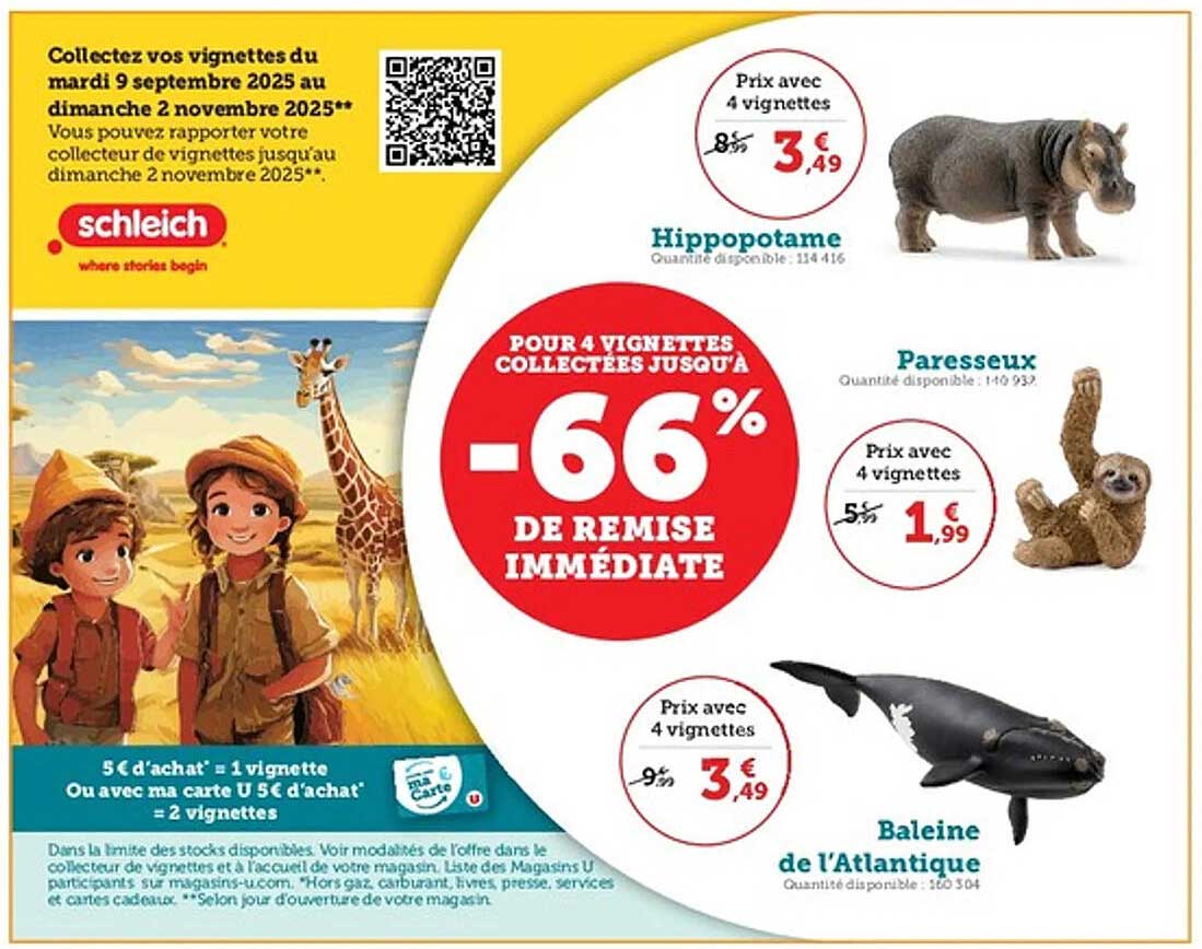 Pour 4 vignettes collectées jusqu'à -66% de remise immédiate