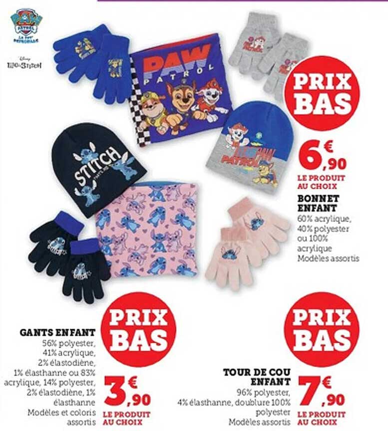 Prix bas sur des accessoires enfants