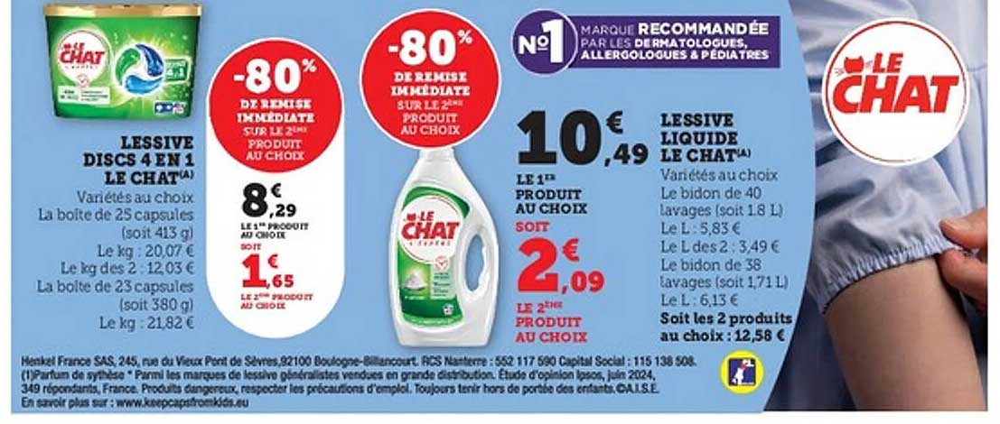 PROMOTION EXCEPTIONNELLE SUR LES PRODUITS LE CHAT