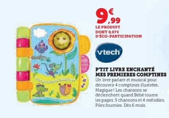 PT'IT LIVRE ENCHANTÉ MES PREMIERES COMPTINES