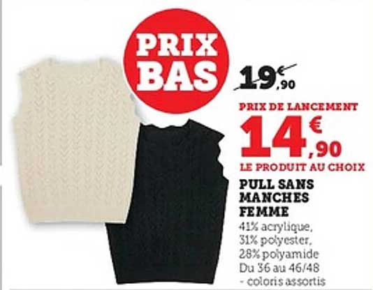 PULL SANS MANCHES FEMME