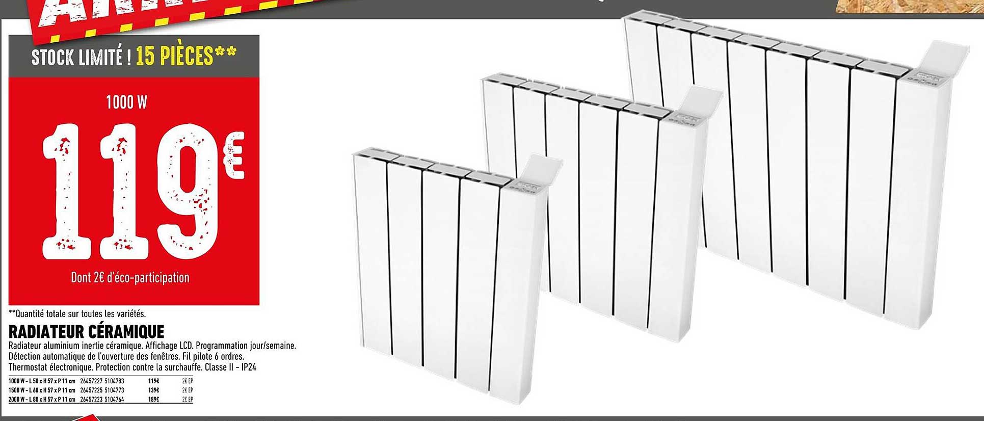 RADIATEUR CÉRAMIQUE