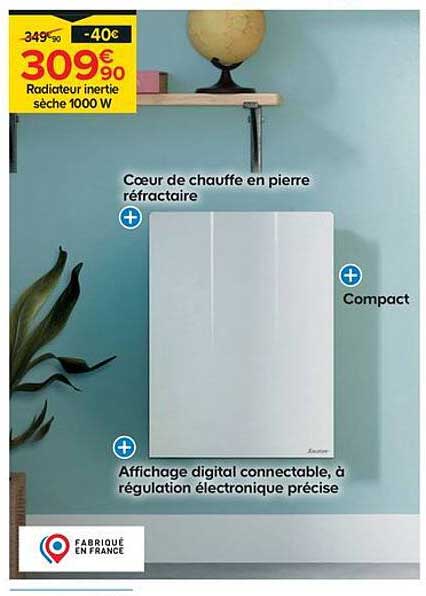 Radiateur inertie sèche 1000 W