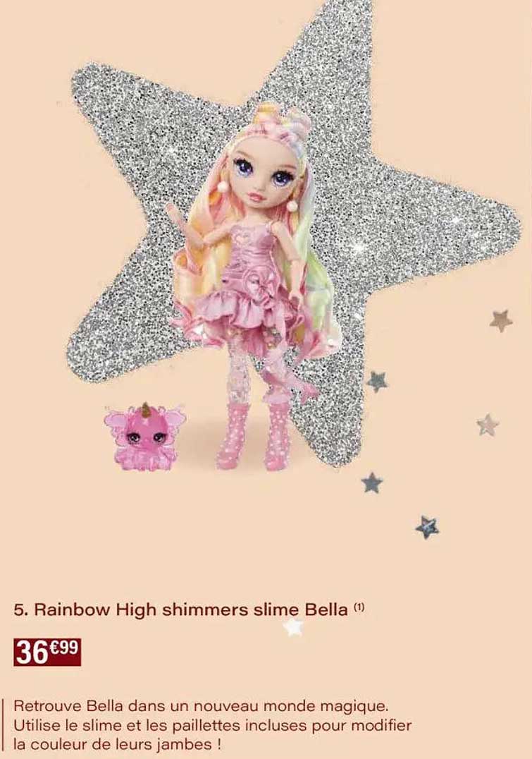 Rainbow High shimmers slime Bella