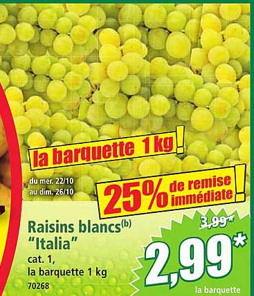 Raisins blancs "Italia" 1 kg
