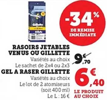 RASOIRS JETABLES VENUS OU GILLETTE