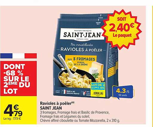 Ravioles à poêler(r) SAINT JEAN
