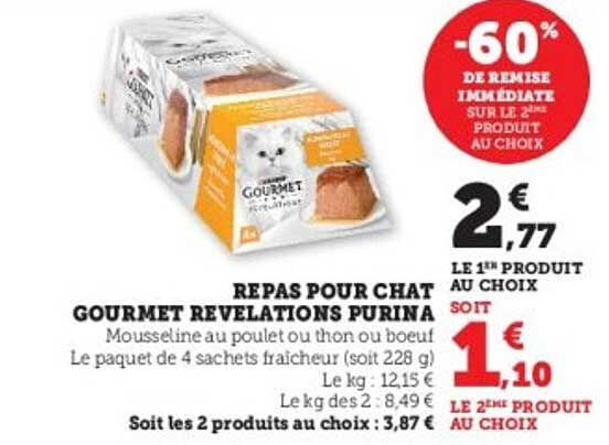 REPAS POUR CHAT GOURMET REVELATIONS PURINA