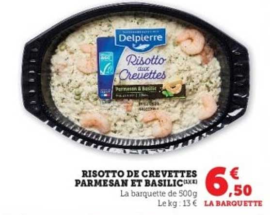 RISOTTO DE CREVETTES PARMESAN ET BASILIC