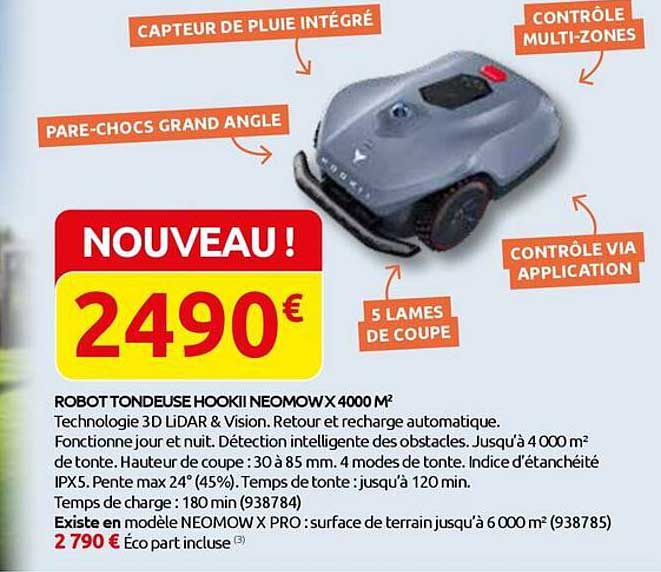 ROBOT TONDEUSE HOOKII NEOMOW X 4000 M²