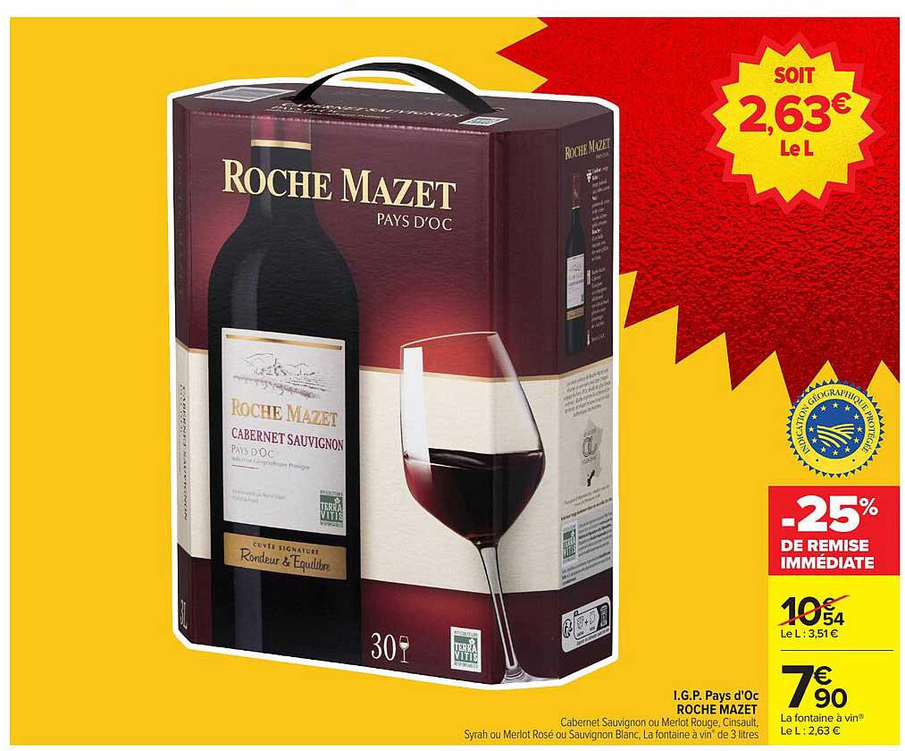 ROCHE MAZET CABERNET SAUVIGNON PAYS D’OC
