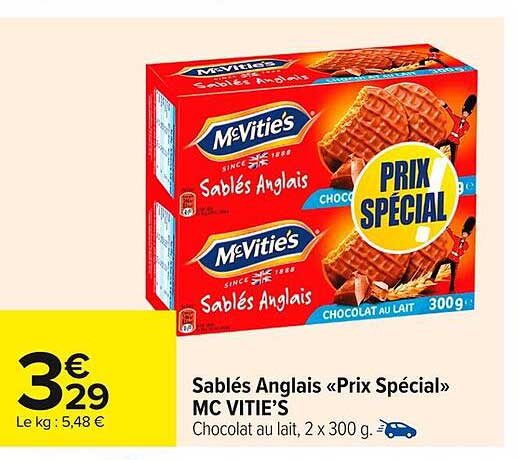 Sablés Anglais «Prix Spécial» MC VITIE’S