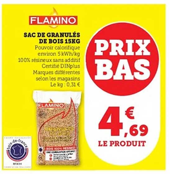 SAC DE GRANULÉS DE BOIS 15KG