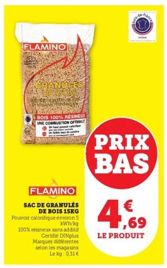 SAC DE GRANULÉS DE BOIS 15KG