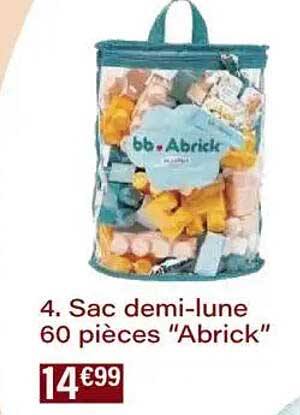 Sac demi-lune 60 pièces "Abrick"